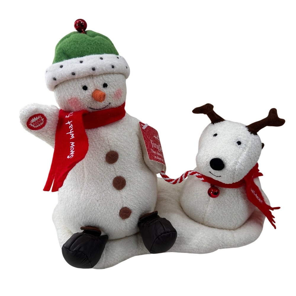 Hallmark Jingle Pals Snowman Dog Plush Animated Singing‎ Dancing Christmas Toy